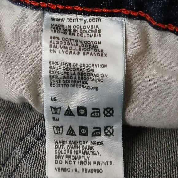 Tommy Hilfiger Jeans 2 Spirit Crop Ankle Low Rise Dark Wash Denim Flap Pocket - Picture 7 of 7